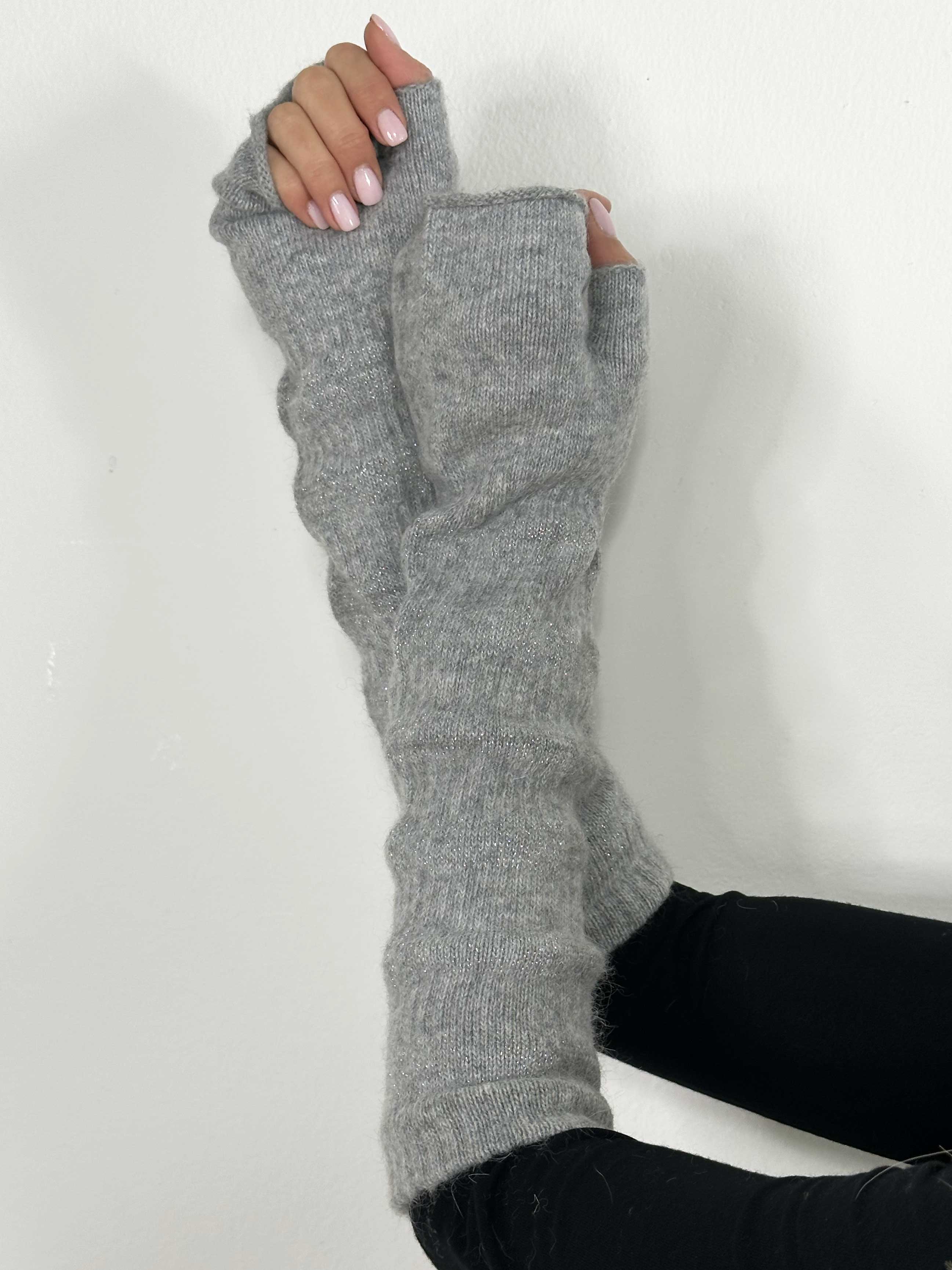 Tacita - Bløde handsker / armvarmere med glimmertråde